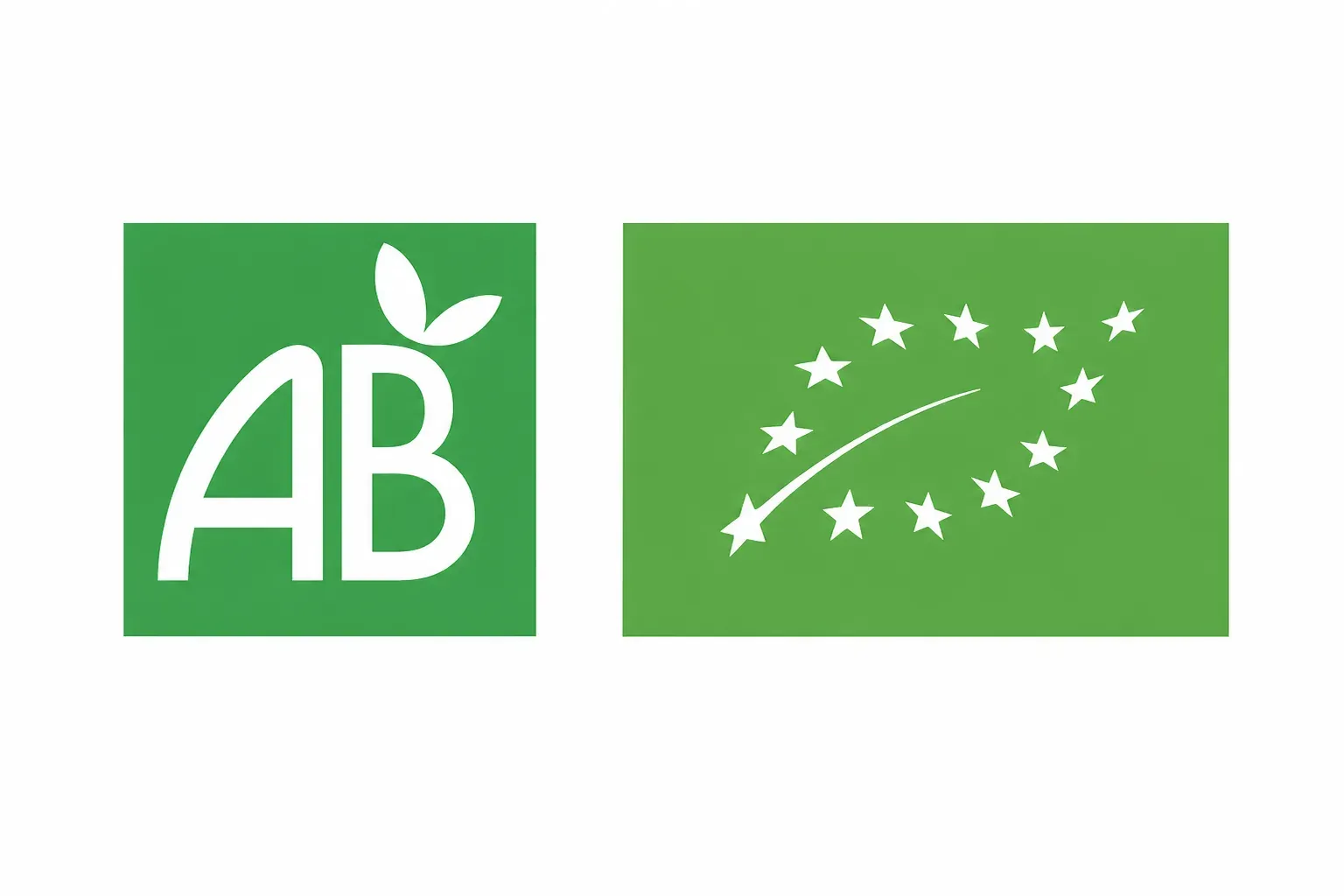 Certifications bio Alter Nutrition Whey Native — label AB français et Eurofeuille européen sur packaging avec contrôle Ecocert