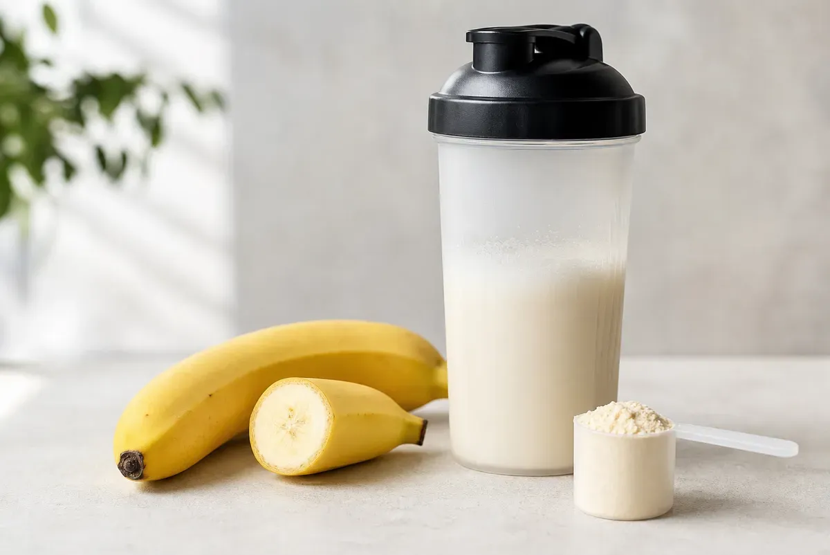 Banane et fruits pour collation saine