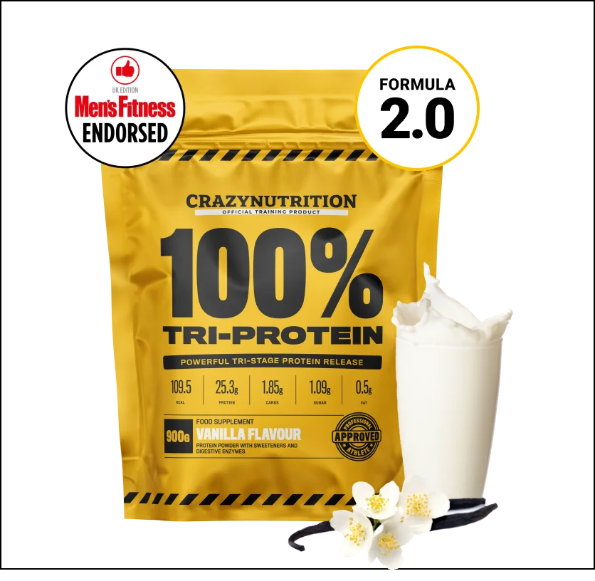 Pot de Tri-Protein Crazy Nutrition saveur Vanille