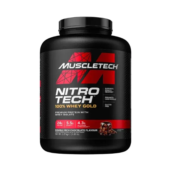 Pot de MuscleTech Nitro-Tech 100% Whey Gold