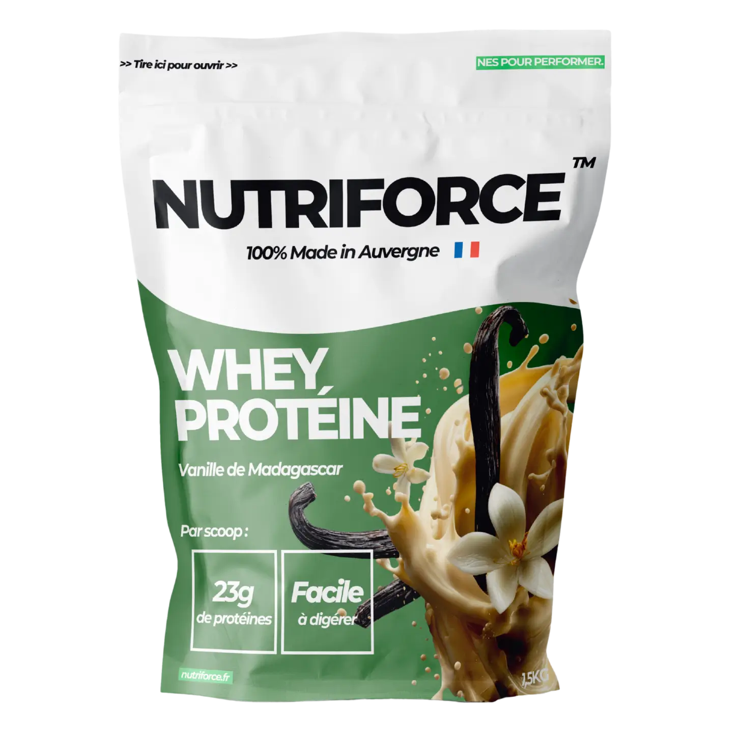 Sachet de protéine Nutriforce Whey Isolate Vanille