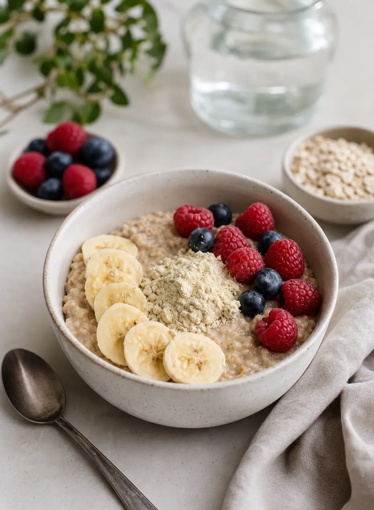 Ingrédients de cuisine saine pour porridge